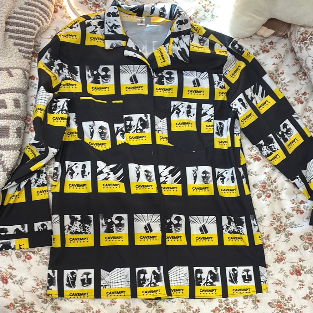 Cav Empt Black and Yellow Graphic Men's Shirt